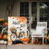 Hello Fall Garden Flag 12x18 Double Sided, Small Burlap Autumn Black Cat Bicycle Garden Flag Fall Thanksgiving pumpkin Outside Outdoor House Yard ...