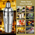 Cocktail Shaker Martini Shaker Set with Recipe, 24 oz Martini Shaker Drink Shaker Drink Mixer Stainless Steel Cocktail Shaker Set Bartender Kit...