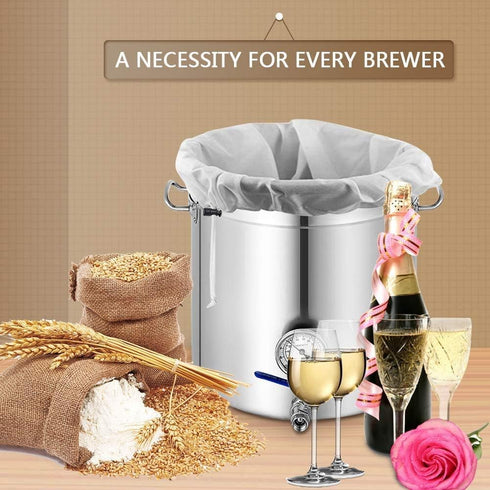 Brew Bag, 2 Pack Extra Large (26" x 22") Straining Bag,Reusable Cold Brew Bags Fine Mesh Bag for Fruit Cider Apple Grape Wine Press Drawstring Str...