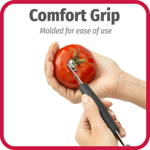 GoodCook Touch Stainless Steel 2-in-1 Melon Baller and Fruit and Veggie Corer Scoop, Silver/Black...