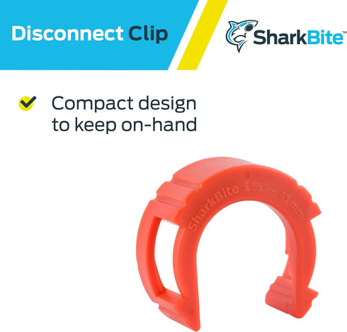 SharkBite 1-1/2 Inch Disconnect Clip for Push to Connect Brass Plumbing Fittings, UXLDC41...