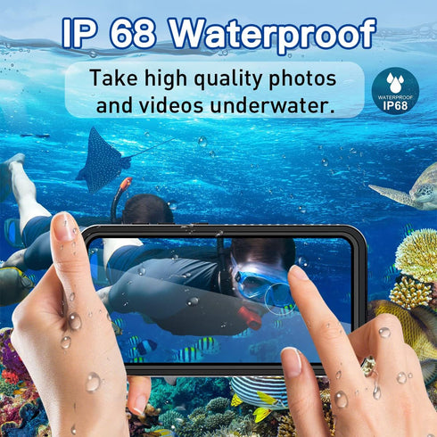 AICase for Samsung Galaxy S23 Case Waterproof, Clear Water Proof Shockproof Dustproof Snowproof Full Body Rugged Transparent Underwater Phone Case...