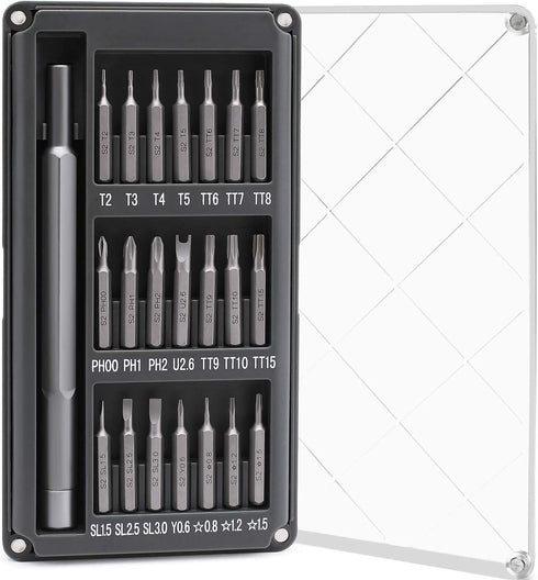 21bit Precision Screwdriver Set, Magnetic Screwdriver mini Set for Repairing Cell Phones, Watches, Laptops?Camera and Most Other Electronics (21 i...