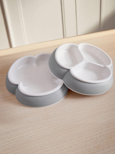 BabyBjoern Baby plate Set, 2 pack, Gray...