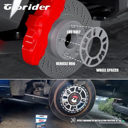 4Pcs Universal Wheel Spacers 5mm for Most 4 Lug & 5 Lug Wheels, PCD 98mm to 120mm, 4x100 4x108 4x100 5x100 5x108 5x110 5x112 5x114.3 5x115 5x120 5...