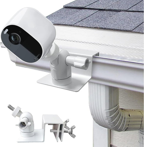 Gutter Mount for Eufy, Wyze, Google Nest, Arlo, Simplisafe, Ring Stick up Cam/Pro, Wyze Cam v3 Pro, Compatible with Any Security Camera and Solar ...