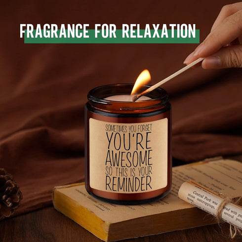 GSPY Thank You Candle - Stress Relief Gifts, Relaxing Gifts for Women, Men - Funny Calming, Relaxation, Birthday Present for Stressed Out People, ...