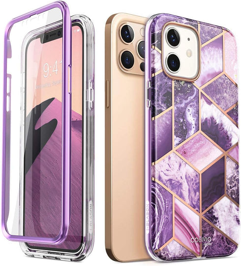 i-Blason Cosmo Series Case for iPhone 12, iPhone 12 Pro 6.1 inch (2020 Release), Slim Full-Body Stylish Protective Case with Built-in Screen Prote...