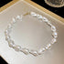 Baroque Pearl Necklace for Women Vintage Pearl Choker Necklace Dainty Irregular Pearl Charm Necklace Chunky Big Pearl Necklace Birthday Wedding Je...