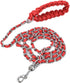 Chain Dog Leash Chew Proof Dog Leash for Medium Large Dogs, 5.5 FT Heavy Duty Metal Leashes with Anti Bite Rope Handle for Training Walking Dogs (...