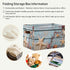 AUUXVA Summer Beach Sand Storage Basket Bin Rustic Wooden Starfish Large Fabric Toys Storage Cube Box with Handles Collapsible Closet Shelf Cloth ...