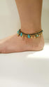 Infinityee888 Turquoise Anklet Drop Handmade Brass Bead Bell Ankle Bracelet for women KAN-T01...