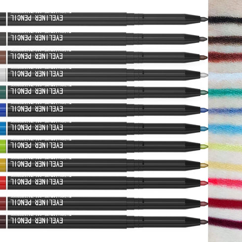 KAIQIKAIXI 12 Kinds Of Color Eyeliner Pen, Eyebrow Pen,Eye Shadow Pencil, Lip Line Pen, Eyelid Pad, Pencil Makeup Set Tool 12PCS (Multicolor)...