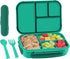 Bento Box Adult Lunch Box,Kids Child Lunch Box-Leak-Proof Bento Box with Utensil,Lunch Containers for Adults Men Women with 4 Compartments,Microwa...