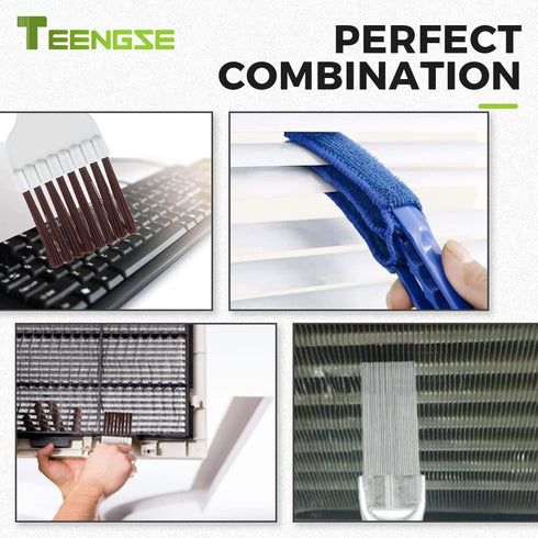Air Conditioning Brush Tool, Window Blind Cleaner Duster Brush, Steel AC Evaporator Comb, Radiator Condenser Fin Comb, FCR6 Fin Comb Tool for AC E...