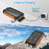 Power-Bank-Solar-Charger - 10000mAh Power Bank, Portable Charger, External Battery Pack 5V/3A Type C Input Output Dual Built-in Super Bright Flash...