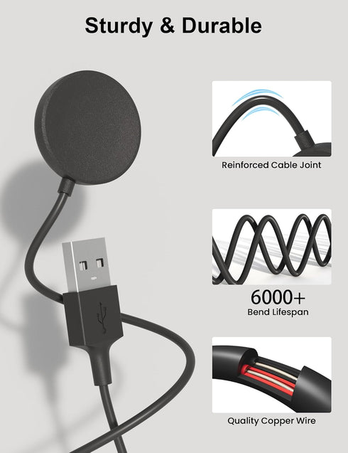 Bicmice Charger Compatible with Samsung Galaxy Watch 6/6 Classic/5/5 Pro/4/4 Classic/3/Active 2/Active Wireless Charging Cable USB Cord Dock for G...