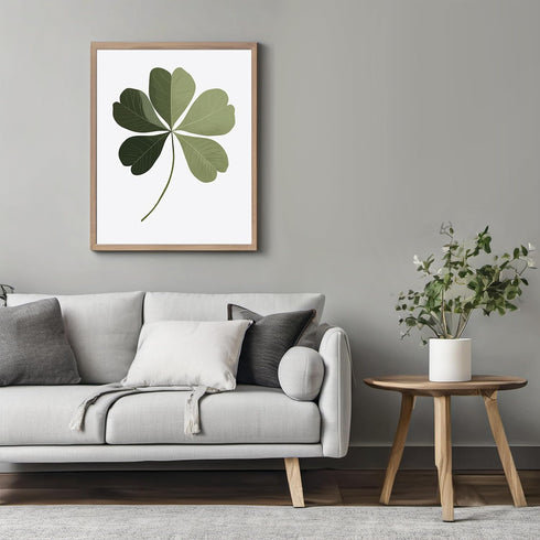 Posterizer 1 pcs-minimalist four-leaf clover sweet design poster 4-Floral & Botanical Art- Gift for Men Women Entrepreneur Teens -Chic Home Decor-...