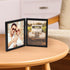 AEVETE 5x7 Picture Frames Double Hinged Wood Folding Photo Frames Vertical with Plexiglass Front, Black...