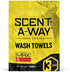 Hunters Specialties Scent-A-Way MAX Odorless Wash Towels, 12 Pack Refreshment Shower 10"x12" Body Wipes for Hunters, Trappers, Anglers, and Camper...