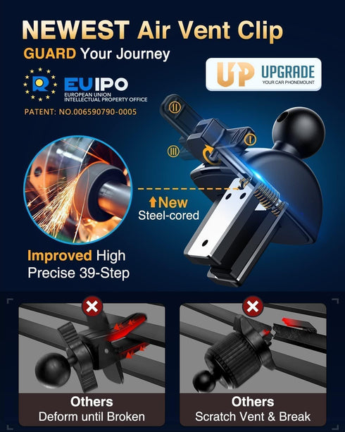 ?2025 MAX Stable & Durable?Car Phone Holder VANMASS?Ultimate Military-Grade Suction?Cell Mount Truck Stand Cradle for Dashboard Windshield Vent fo...