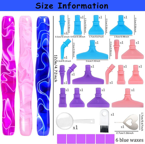 Praise V Do 5D Diamond Painting Art Drill Dot Bead Screw Pen Only Tool Accessory Kit, Rhinestone Gem Picker for Adults Diamond Painting Nail Art D...