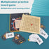 Wooden Math Multiplication Board Montessori Children Counting Toy Math Table Board Game Educational Preschool Counting Toys for Kids Over 3 Years ...