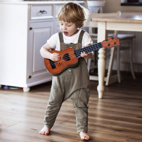 Kids Guitar Musical Toy Ukulele Classical Instrument(Brown),with Extra Harmonica 16 Holes...