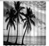 Ocean Beach Shower Curtain Tropical Palm Tree Landscape Black and White Sea Summer Seaside Scene Coastal Island Hawaii Nature Fabric Bath Curtain ...