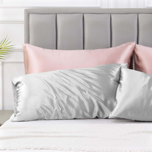 Love's cabin Satin Pillowcase for Hair and Skin (Light Grey, 20x30 inches) Similar to Silk Pillow Cases, Pillow Cases Queen Size Set of 2 - Satin ...