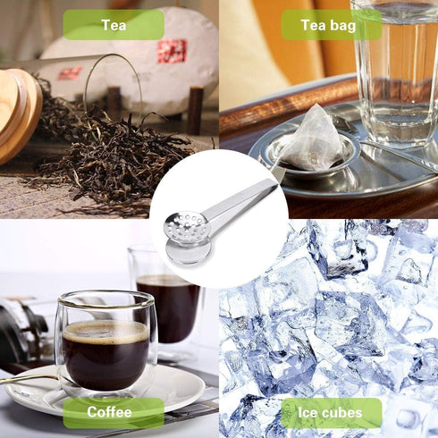 2 Pack Stainless Steel Tea Bag Squeezer Tongs Strainer Grip...