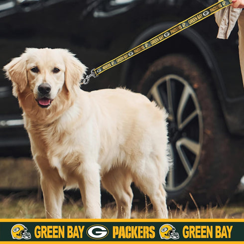 NFL PET Leash Green Bay Packers Dog Leash, Large Football Team Leash for Dogs & Cats. A Shiny & Colorful Cat Leash & Dog Leash Licensed by The NFL...