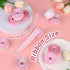 10Rolls Pink Baby Shower Grosgrain Ribbon Pink Bear Heart Paw Printed Ribbon for Baby Shower Diaper Cake Decorations Birthday Party DIY Craft...