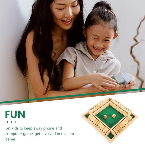Kisangel Wooden Four-sided Flop Games Digital Wooden Board Game Parent-Child Board Game Educational Toys for Kids (Green)...
