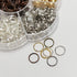 Chenkou Craft 1 Box 770PCS 7 Colors Split Double Loops Jump Rings & Ring Jewelry Keychain Making 8mm with 1 pc Clear Box (Mix, 0.31"(8mm))...