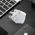 US Plug Adapter for USA, EU, UK, Australia, JP, Asia, Italy, Swiss - Convert Round to Flat Pin to USA Type B 3-Prong Male Plug Wall Outlet Power C...