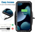 Marrkey Waterproof Case for iPhone 15 Pro Max, Heavy Duty Durable Metal Full Body Built-in Screen Protection Case Shockproof Dustproof Rugged Mili...