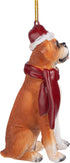 Design Toscano JH576303 Christmas Xmas Boxer Holiday Dog Ornaments, Full Color...