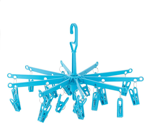 HANGERWORLD 20 Clip Hanging Laundry Drying Rack for Socks, Underwear and Baby Clothes...