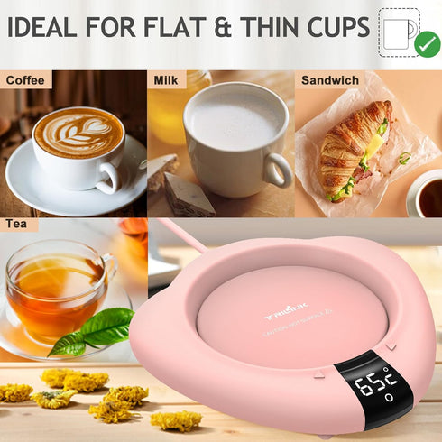 TRILINK Coffee Mug Warmer (No Cup), Electric Cup Warmer for Desk, 3 Temperature Levels, Auto Shut Off, Portable Mug Heater for Coffee, Beverage, M...