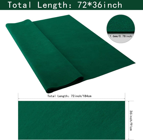 Felt Fabric 72 * 36 Inch Wide 1.6mm,Fabric Sheets Soft Woven Acrylic Craft Fabric for DIY Craftwork Sewing Patchwork,Craft Felt(green?...