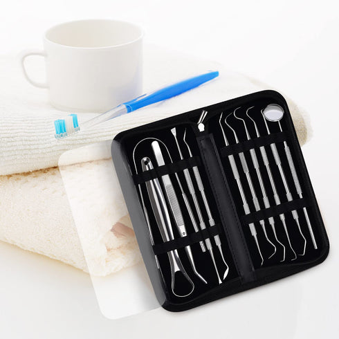 Dental Tools, Sopito 11PCS Teeth Cleaning Tools Stainless Steel Dental Scraper, Home Use Basic Dental Tool Set...