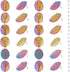 Beadthoven 24pcs Stainless Steel Stud Earrings Posts with Loop Hypoallergenic Rainbow Plated Textured Oval Disc Earrings Pins with Earrings Backs ...