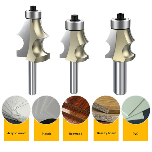 1/4 Inch Shank Architectural Molding Router Bit Industrial Quality Drawing line Bits Woodworking Cutter Tool - 1/2 Inch Cut Dia...