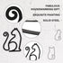 Ferraycle 3 Pieces Black Cat Metal Wall Art Wire Wall Sign Cat Sign Decor for Kitchen Restaurant Shop Decors Christmas Cats Lover Gifts(Cat Style)...