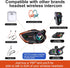 Motorcycle Bluetooth Headset Helmet Speaker Intercom Earphone Motorcycle Headphones for All Helmets CVC Intelligent Noise Reduction/Automatic Answ...