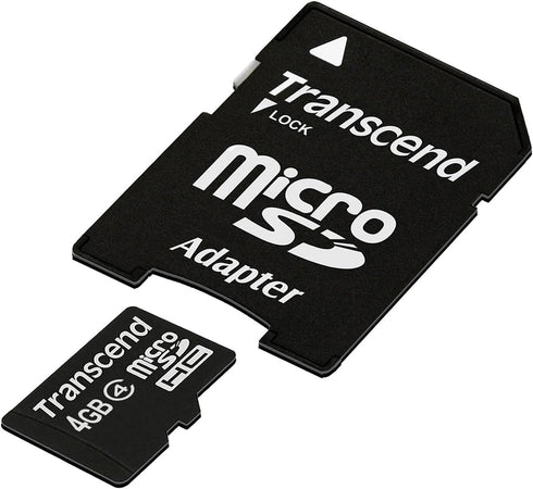 Transcend 4 GB Class 4 microSDHC Flash Memory Card TS4GUSDHC4...
