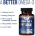 Omega 3 Fish Oil Triple Strength 2000 mg Softgels, Omega-3 Supplements, Natural Brain Heart Joint Health & Immune Support - Fatty Acids with EPA &...