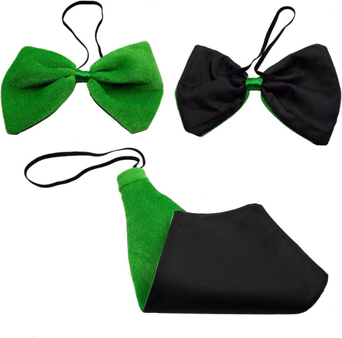 CreepyParty St. Patrick's Day Party Costume Suit Hat, Bow, Bow Tie, Beard, Scarf (Hat, Beard, Tie, Bow tie)...