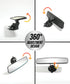 Suction Cup Rear View Mirror,Anti-Glare HD Car Interior Rearview Mirror with Adjustable Suction Cup,Universal Thickened Inside Rearview Mirror, Ca...